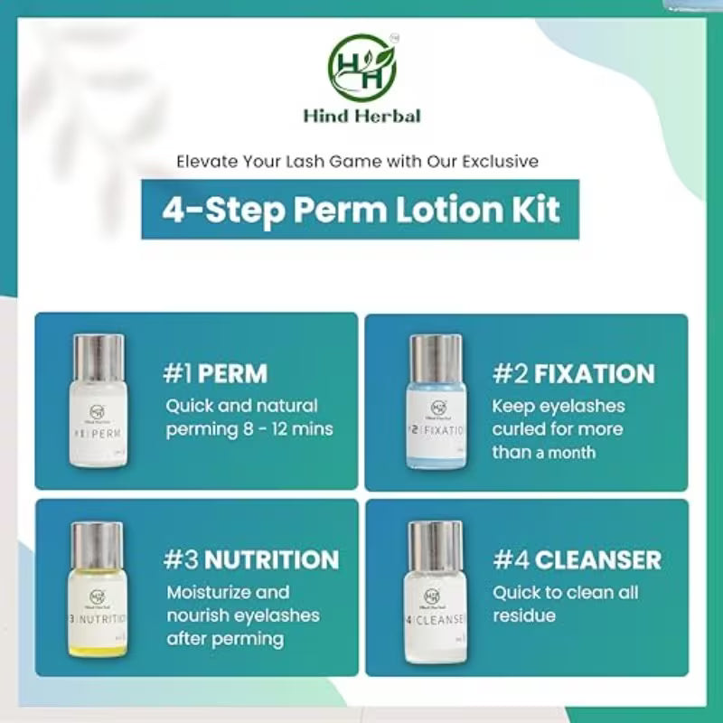 Lash lift kit with growth serum, 32 pcs curling eyelash perm kit with perm lotions, eye gel patches, glue, mascara brushes, cotton swabs and multisize size lift pads