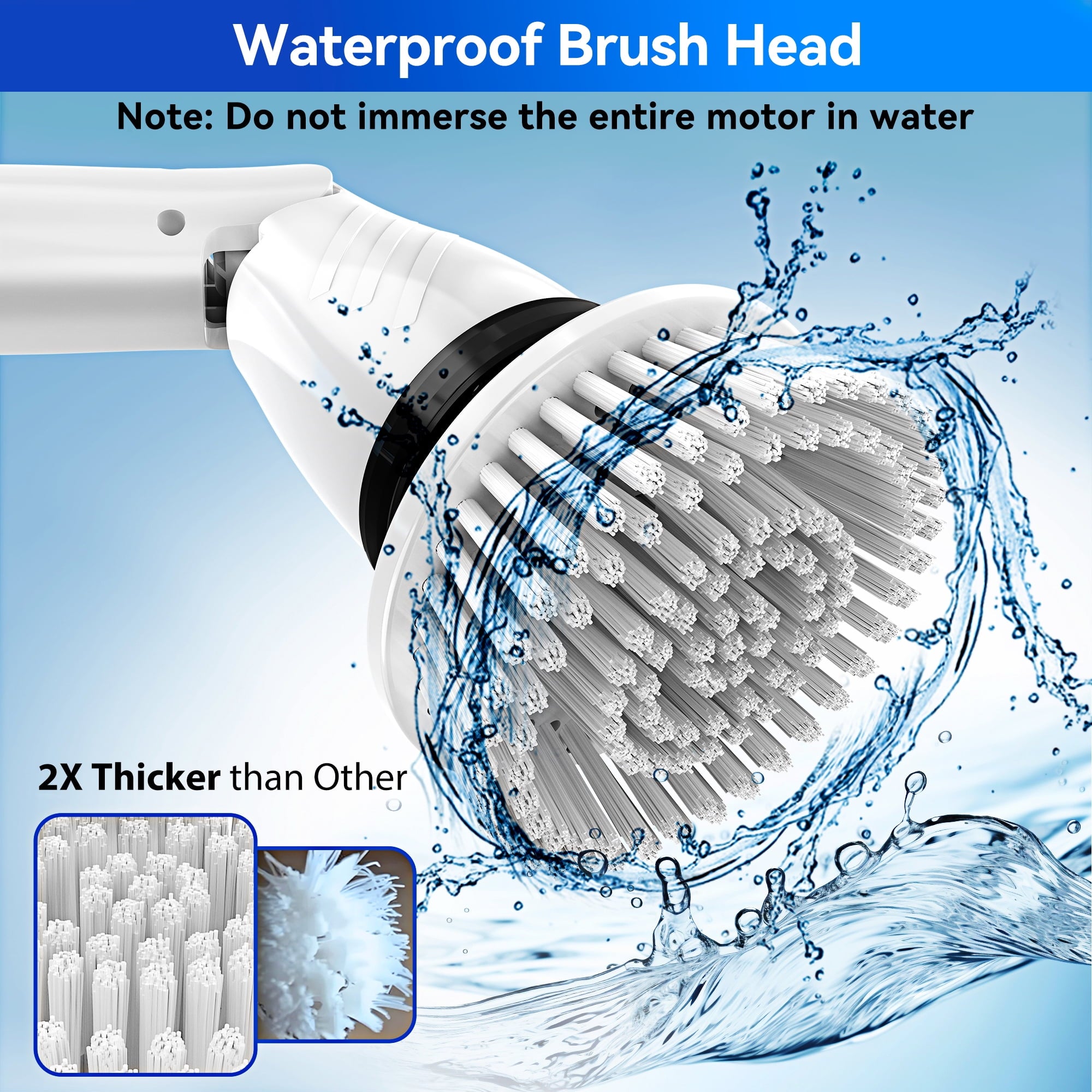 Electric Spin Scrubber, Cordless Bathroom Scrubber Cleaning Brush 1.5H Power with Adjustable Handle & 5 Replaceable Cleaning Heads for Shower Bathroom Tub Tile