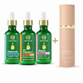 Face Serum Set – Hyaluronic Acid, 10% Vitamin C & Retinol Serum (3 Pack) + FREE Foundation SPF 50 – Hydrating, Brightening & Skin Smoothing Skincare