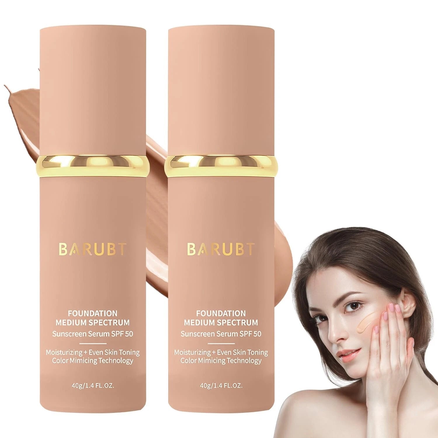 Barubt 4 in 1 foundation liquid moisturizing Medium tones spf50
