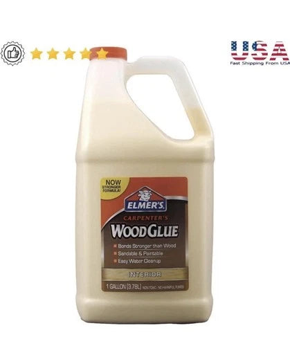 Elmer's Carpenter's Non-Toxic Wood Glue Fast Setting Strong Adhesive Sandable Easy Cleanup 1 Gallon