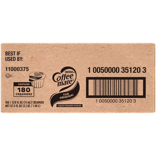 Nestle Coffee mate Coffee Creamer Liquid Creamer Singles, Original, 180 Count