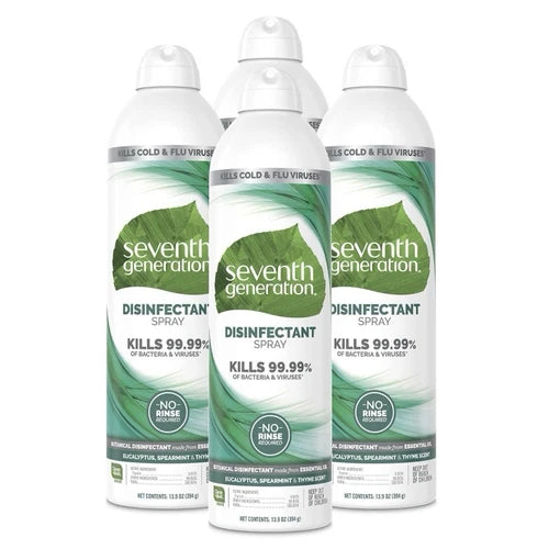 4X Seventh Generation Disinfectant Spray Eucalyptus, Spearmint & Thyme, 13.9 oz