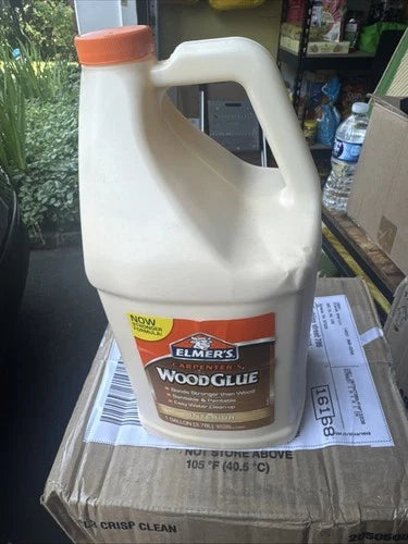 Elmer's Carpenter's Non-Toxic Wood Glue Fast Setting Strong Adhesive Sandable Easy Cleanup 1 Gallon