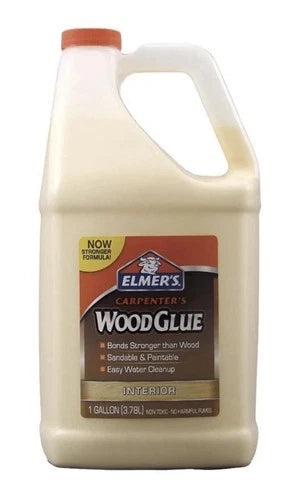 Elmer's Carpenter's Non-Toxic Wood Glue Fast Setting Strong Adhesive Sandable Easy Cleanup 1 Gallon